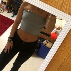 striped tube top